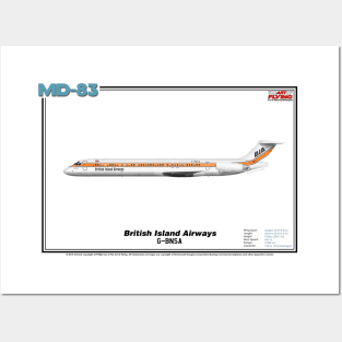 McDonnell Douglas MD-83 - British Island Airways (Art Print) Posters and Art